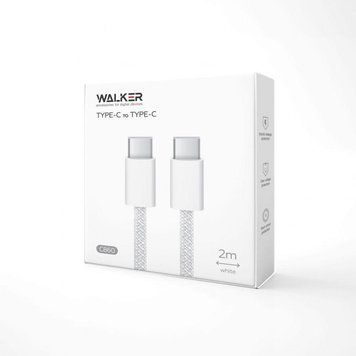 Кабель WALKER C860 Type-C to Type-C 65W 2м white  WALKER C860 фото